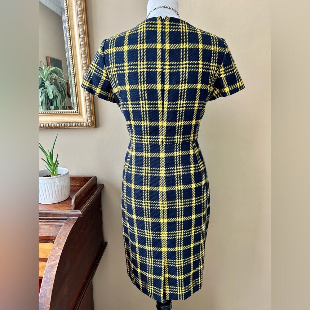 Plaid Yellow and Black Dress - Picture 5 of 9